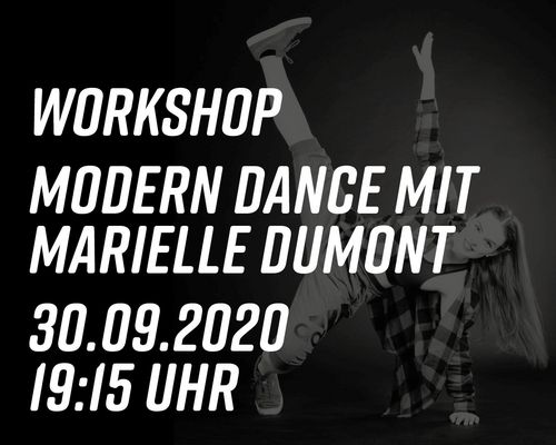 Erfolgreicher Modern Dance Workshop mit Marielle Dumont am 30.09. 